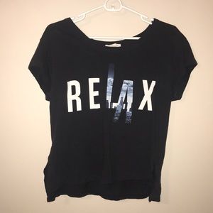 Navy Blue “reLAx” Short-sleeve Tee